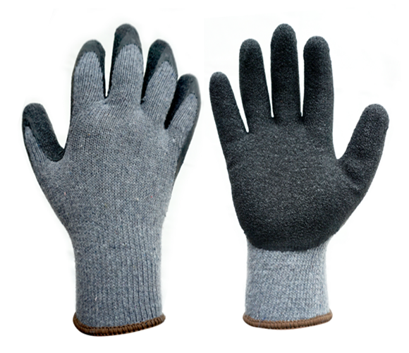 10 gauge gray TC with black wrinkle latex coated gloves 1