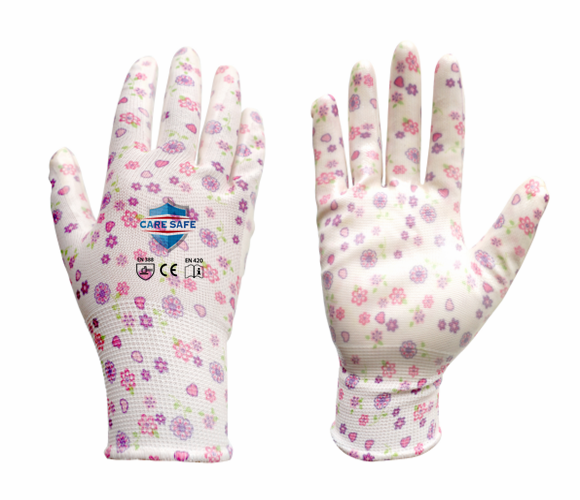lady garden work color Nitrile glove 