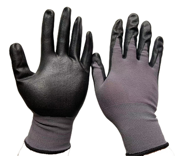 15gauge nylon spandex micro foam glove nitrile coated