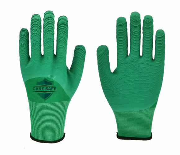 back coated latex gloves polyester anti slip