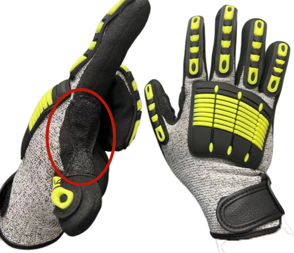 anti impact glove sandy finish anti cut level 5